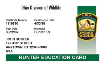 ohio hunting card
