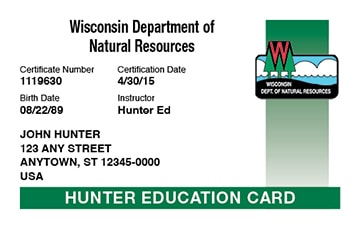wisconsin hunting card