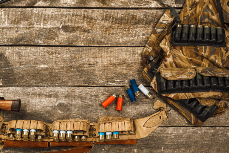 Set of cartridges for a hunting shotgun